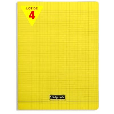 Calligraphe 18394Cpack Un lot de 4 Cahiers Agrafés Jaunes (une Marque de Clairefontaine) 24x32 cm 192 Pages Grands Carreaux Papier Blanc 90 g Couverture Polypro Transparent - Publicité Calligraphe 18394Cpack Un lot de 4 Cahiers Agrafés Jaunes (une Marque de Clairefontaine) 24x32 cm 192 Pages Grands Carreaux Papier Blanc 90 g Couverture Polypro Transparent - Publicité
