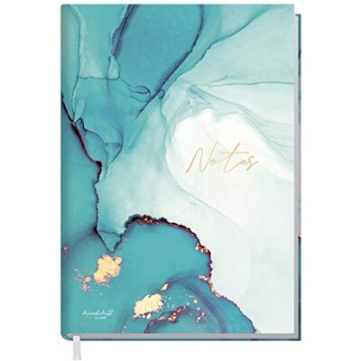 Häfft Trendstuff by ® Carnet de notes A5 ligné "Or émeraude" Journal intime, livre d'idées, cahier d'écriture, 124 pages avec des lignes, couverture flexo mais résistante - Publicité Häfft Trendstuff by ® Carnet de notes A5 ligné "Or émeraude" Journal intime, livre d'idées, cahier d'écriture, 124 pages avec des lignes, couverture flexo mais résistante - Publicité