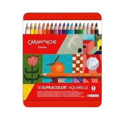 CARAN D'ACHE SUPRACOLOR - Crayons de couleur - 18 Couleurs - Publicité CARAN D'ACHE SUPRACOLOR - Crayons de couleur - 18 Couleurs - Publicité