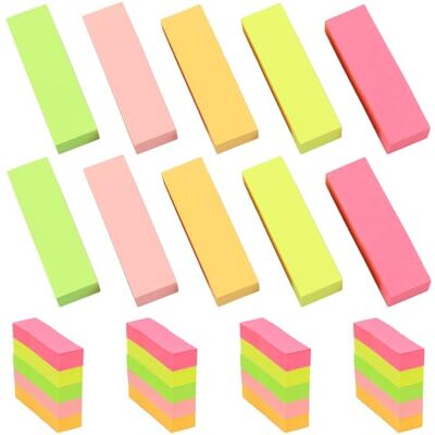 FAREASTSHOP 2000 feuilles (20 pièces) de notes autocollantes, 15 x 50 mm, 5 couleurs, notes autocollantes de qualité supérieure, pastel, bloc-notes colorés - Publicité FAREASTSHOP 2000 feuilles (20 pièces) de notes autocollantes, 15 x 50 mm, 5 couleurs, notes autocollantes de qualité supérieure, pastel, bloc-notes colorés - Publicité