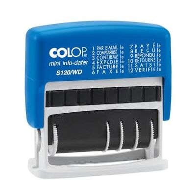 COLOP Dateur multiformules 12 formules à encrage automatique S120WD hauteur des caractères 4 mm - Publicité COLOP Dateur multiformules 12 formules à encrage automatique S120WD hauteur des caractères 4 mm - Publicité