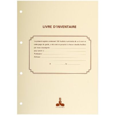 Le Dauphin Reliure spécialisée Livre d'inventaire et Livre journal 100 + 50 feuillets Blanc - Publicité Le Dauphin Reliure spécialisée Livre d'inventaire et Livre journal 100 + 50 feuillets Blanc - Publicité