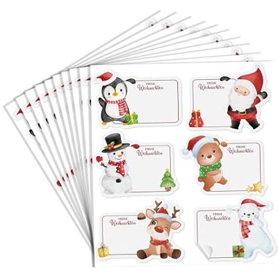 Kexayo Lot de 120 Autocollants de Noël, Autocollants cadeaux du Père Noël, Mini Notes Autocollantes de pour Enfants, Étiquettes Cadeau Autocollantes, pour Réceptions Fêtes Evénements - Publicité Kexayo Lot de 120 Autocollants de Noël, Autocollants cadeaux du Père Noël, Mini Notes Autocollantes de pour Enfants, Étiquettes Cadeau Autocollantes, pour Réceptions Fêtes Evénements - Publicité