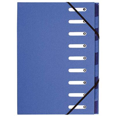Exacompta Réf. 52982E 1 trieur HARMONIKA Forever avec élastiques et fenêtres découpées couverture rigide en papier recyclé dos extensible 9 compartiments pour A4 couleur bleu clair - Publicité Exacompta Réf. 52982E 1 trieur HARMONIKA Forever avec élastiques et fenêtres découpées couverture rigide en papier recyclé dos extensible 9 compartiments pour A4 couleur bleu clair - Publicité