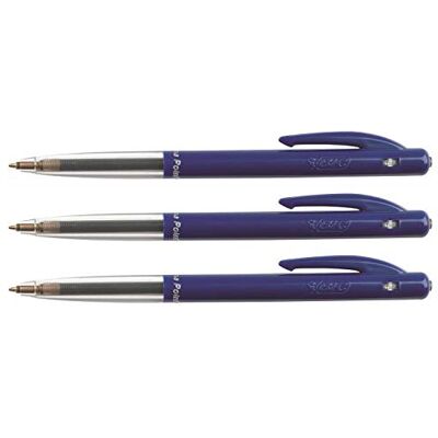 BIC Lot de 3 Stylos bille M10 CLIC Fine Pte Fine 0,7 mm Encre Bleue - Publicité BIC Lot de 3 Stylos bille M10 CLIC Fine Pte Fine 0,7 mm Encre Bleue - Publicité