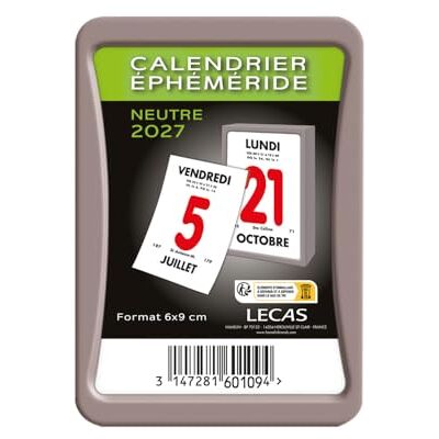 LECAS Calendrier Bloc Neutre pour Ephéméride 2023 6x9 cm - Publicité LECAS Calendrier Bloc Neutre pour Ephéméride 2023 6x9 cm - Publicité