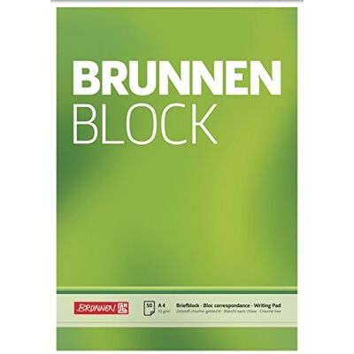 BRUNNEN 1052726 Bloc-notes (A4, vierge, 50 feuilles, 70 g/m²) - Publicité BRUNNEN 1052726 Bloc-notes (A4, vierge, 50 feuilles, 70 g/m²) - Publicité