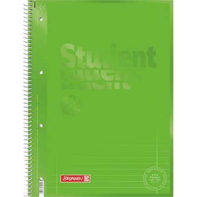 BRUNNEN 1067927126 Bloc-notes/Bloc Collège Étudiant (A4, ligné, linéature 27, 90 g/m², 80 feuilles) kiwi grün - Publicité BRUNNEN 1067927126 Bloc-notes/Bloc Collège Étudiant (A4, ligné, linéature 27, 90 g/m², 80 feuilles) kiwi grün - Publicité
