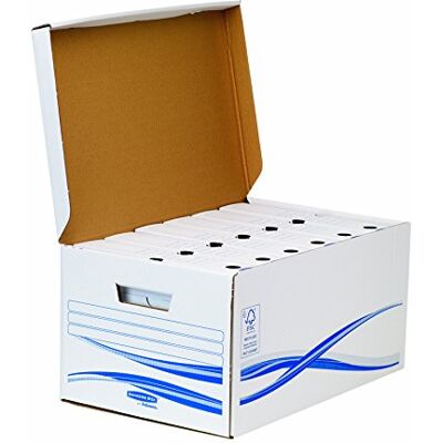 BANKERS BOX Bundle Basic Carton de Rangement A4 Blanc 1 Conteneur Maxi Et 6 Boites d'Archives dos de 80mm - Publicité BANKERS BOX Bundle Basic Carton de Rangement A4 Blanc 1 Conteneur Maxi Et 6 Boites d'Archives dos de 80mm - Publicité