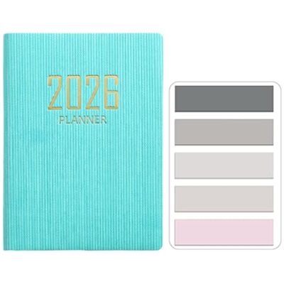 RuiChy Mini 2026 Agenda de Poche, Couverture Texturée en PU Petit A7 Planner Semainier 128 Pages Weekly Agenda Journalier Organisateur Calendrier Carnet avec Morandi Onglets D'Index (Cyan) - Publicité RuiChy Mini 2026 Agenda de Poche, Couverture Texturée en PU Petit A7 Planner Semainier 128 Pages Weekly Agenda Journalier Organisateur Calendrier Carnet avec Morandi Onglets D'Index (Cyan) - Publicité