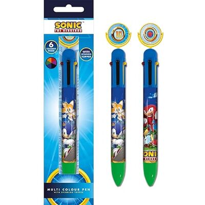 Pyramid Sonic the Hedgehog Stylo multicolore pour enfants (design rotatif) – Produit officiel - Publicité Pyramid Sonic the Hedgehog Stylo multicolore pour enfants (design rotatif) – Produit officiel - Publicité