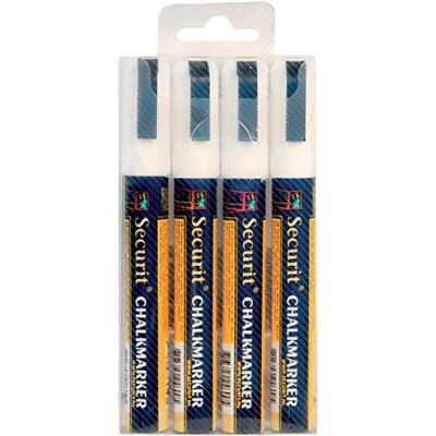 SECURIT Lot de 4 marqueurs à craie original MEDIUM, lot de 4 - Publicité SECURIT Lot de 4 marqueurs à craie original MEDIUM, lot de 4 - Publicité