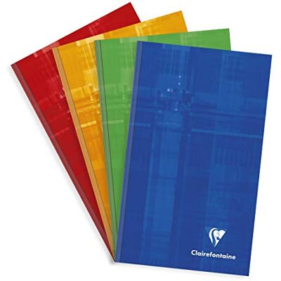 Clairefontaine 69502C Un Carnet Brochure Rembordée Rigide 11x17 cm 192 Pages Petits Carreaux Papier Blanc 90 g Couverture Carte Pelliculée Couleur Aléatoire - Publicité Clairefontaine 69502C Un Carnet Brochure Rembordée Rigide 11x17 cm 192 Pages Petits Carreaux Papier Blanc 90 g Couverture Carte Pelliculée Couleur Aléatoire - Publicité