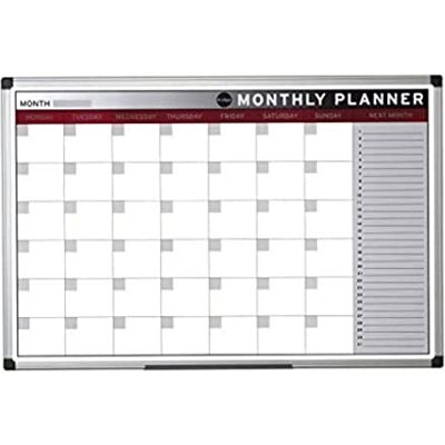 Bi-Office Earth Tableau Planning Magnétique Mensuel avec Cadre en Aluminium, 90 x 60 cm - Publicité Bi-Office Earth Tableau Planning Magnétique Mensuel avec Cadre en Aluminium, 90 x 60 cm - Publicité