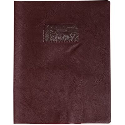 Calligraphe 72112AMZC Un Protège-Cahier Grain Cuir Brun 17x22 cm 22/100ème avec Porte-Étiquette PVC Opaque - Publicité Calligraphe 72112AMZC Un Protège-Cahier Grain Cuir Brun 17x22 cm 22/100ème avec Porte-Étiquette PVC Opaque - Publicité
