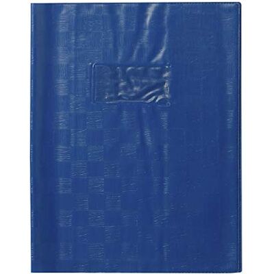 Calligraphe 71102AMZC Un Protège-Cahier Grain Madras Bleu 17x22 cm 22/100ème avec Porte-Étiquette et Marque-Pages PVC Opaque - Publicité Calligraphe 71102AMZC Un Protège-Cahier Grain Madras Bleu 17x22 cm 22/100ème avec Porte-Étiquette et Marque-Pages PVC Opaque - Publicité