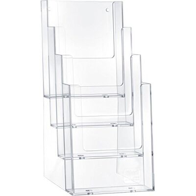 Helit H2352002 Porte-brochures de table "le helpdesk" format 4 x C6, transparent - Publicité Helit H2352002 Porte-brochures de table "le helpdesk" format 4 x C6, transparent - Publicité