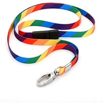 CKB Ltd® 20x Breakaway RAINBOW arc en ciel Bande Premium Cordon Lanyard courroie de cou Strap lanière Swivel Metal Clip For ID Card Holder Avec clip sécuritaire et attache mousqueton - Publicité CKB Ltd® 20x Breakaway RAINBOW arc en ciel Bande Premium Cordon Lanyard courroie de cou Strap lanière Swivel Metal Clip For ID Card Holder Avec clip sécuritaire et attache mousqueton - Publicité