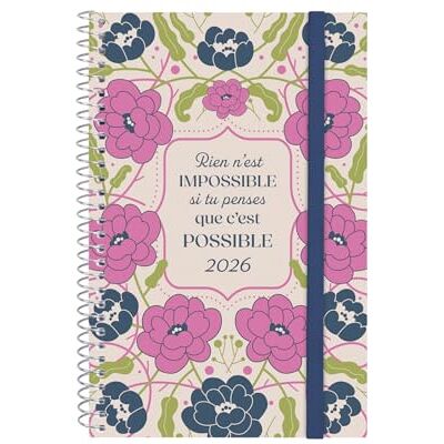 Finocam – Agenda Spirale 2026 Semaine sur 2 pages Présentation horizontale Janvier – Décembre Agenda annuel 2026 Couverture polypropylène Spirale Design Collection – Impossible – Français - Publicité Finocam – Agenda Spirale 2026 Semaine sur 2 pages Présentation horizontale Janvier – Décembre Agenda annuel 2026 Couverture polypropylène Spirale Design Collection – Impossible – Français - Publicité