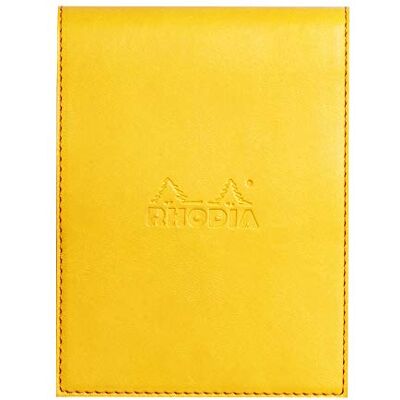 Rhodia 128216C Étui Porte-Bloc+ Bloc-Notes Agrafé N°12 Jonquille 8,5 x 12 cm Ligné 80 Feuilles Détachables Papier Clairefontaine Blanc 80 g/m² Porte-Crayon Simili Cuir rama - Publicité Rhodia 128216C Étui Porte-Bloc+ Bloc-Notes Agrafé N°12 Jonquille 8,5 x 12 cm Ligné 80 Feuilles Détachables Papier Clairefontaine Blanc 80 g/m² Porte-Crayon Simili Cuir rama - Publicité