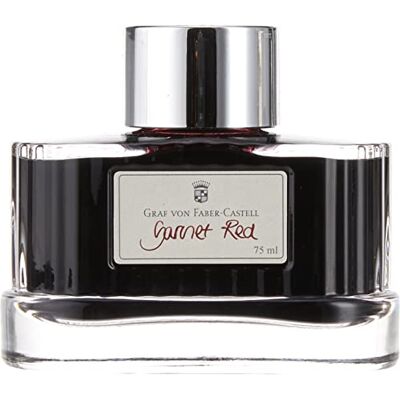 Graf von Faber-Castell Bouteille d'encre Garnet Rouge Encre pour stylo-plume indélébile, aux couleurs d'une intensité éclatante, présentée dans un élégant encrier - Publicité Graf von Faber-Castell Bouteille d'encre Garnet Rouge Encre pour stylo-plume indélébile, aux couleurs d'une intensité éclatante, présentée dans un élégant encrier - Publicité