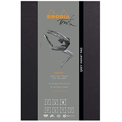 Bloc Maya gris Rhodia Touch A4+ - Carnet - Publicité Bloc Maya gris Rhodia Touch A4+ - Carnet - Publicité