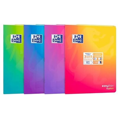OXFORD Easybook Fusion 24x32 Agrafés 96P assorti x1 - Publicité OXFORD Easybook Fusion 24x32 Agrafés 96P assorti x1 - Publicité