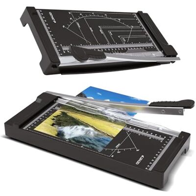 Genie Massicot à levier GH 05 Massicot A4 Massicot pour papier, photos et carton Massicot papier avec lignes de butée et rail de pressage Paper Cutter - Publicité Genie Massicot à levier GH 05 Massicot A4 Massicot pour papier, photos et carton Massicot papier avec lignes de butée et rail de pressage Paper Cutter - Publicité