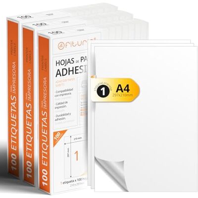 Folios Étiquettes Adhésives Blanches A4 - Créez Vos Autocollants Personnalisés - 300 par Feuille - Publicité Folios Étiquettes Adhésives Blanches A4 - Créez Vos Autocollants Personnalisés - 300 par Feuille - Publicité