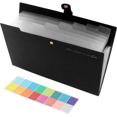 QWORK ® Trieur à Documents A4 avec 8 Compartiments – Motif Floral, en Polypropylène - Publicité QWORK ® Trieur à Documents A4 avec 8 Compartiments – Motif Floral, en Polypropylène - Publicité