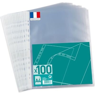 Elba Sachet de 100 Pochettes perforées A4 PP 4/100eme - Publicité Elba Sachet de 100 Pochettes perforées A4 PP 4/100eme - Publicité