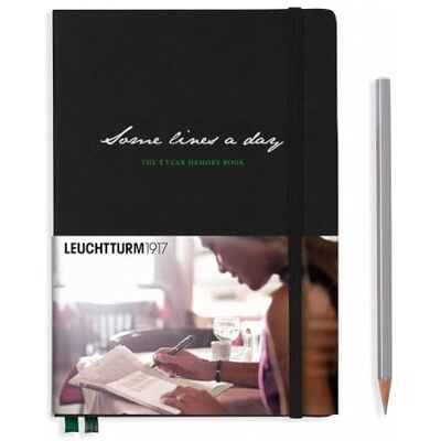 LEUCHTTURM1917 343552 Journal sur cinq ans medium A5 365 pages Noir et Vert - Publicité LEUCHTTURM1917 343552 Journal sur cinq ans medium A5 365 pages Noir et Vert - Publicité