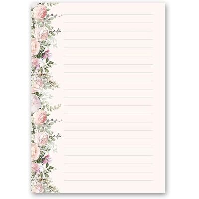 Paper-Media Lot de 50 feuilles de papier à lettre rose Format A5 (210 x 148 mm) 90 g/m² Roses - Publicité Paper-Media Lot de 50 feuilles de papier à lettre rose Format A5 (210 x 148 mm) 90 g/m² Roses - Publicité