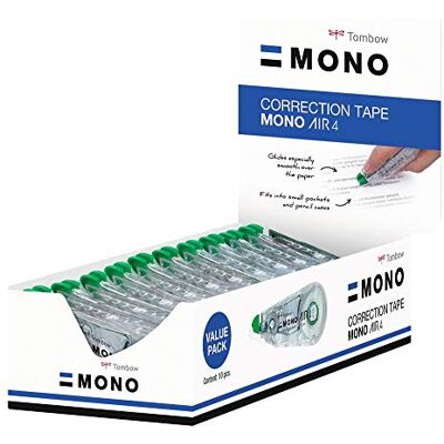 Tombow CT-CA4-10P Roller de correction MONO air 4, 10 m x 4,2 mm - Publicité Tombow CT-CA4-10P Roller de correction MONO air 4, 10 m x 4,2 mm - Publicité