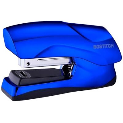 Bostitch Office Heavy Duty Stapler, 40 Sheet Capacity, No Jam, Half Strip, Fits into the Palm of Your Hand, For Classroom, Office or Desk, Metallic Blue - Publicité Bostitch Office Heavy Duty Stapler, 40 Sheet Capacity, No Jam, Half Strip, Fits into the Palm of Your Hand, For Classroom, Office or Desk, Metallic Blue - Publicité