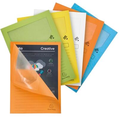 Exacompta 25 Chemises Fenêtre sans plastique Forever® Ange Bleu Assorties - Publicité Exacompta 25 Chemises Fenêtre sans plastique Forever® Ange Bleu Assorties - Publicité