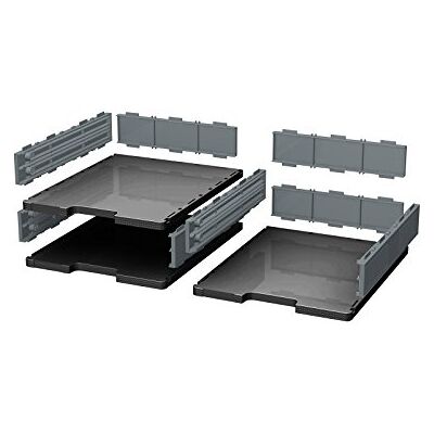 Exacompta Réf. 340714D MODULODOC Système de classement modulaire pour documents A4+, modules à cases de hauteur normale 5,6 cm Dimensions : 36,3 x 30,5 x 10,5 cm coloris noir/gris foncé - Publicité Exacompta Réf. 340714D MODULODOC Système de classement modulaire pour documents A4+, modules à cases de hauteur normale 5,6 cm Dimensions : 36,3 x 30,5 x 10,5 cm coloris noir/gris foncé - Publicité