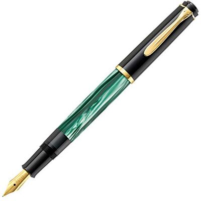 Pelikan Elegance Stylo plume de luxe Souverain M200 Pointe Moyenne Noir/Vert - Publicité Pelikan Elegance Stylo plume de luxe Souverain M200 Pointe Moyenne Noir/Vert - Publicité