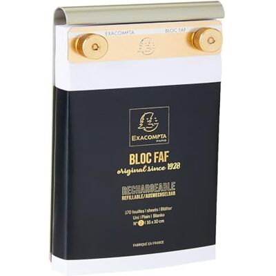 Exacompta Bloc de Bureau FAF Rechargeable 17x10 cm Format N°2 - Publicité Exacompta Bloc de Bureau FAF Rechargeable 17x10 cm Format N°2 - Publicité