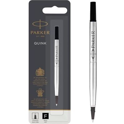 Parker recharge pour rollerball pointe fine encre noire - Publicité Parker recharge pour rollerball pointe fine encre noire - Publicité