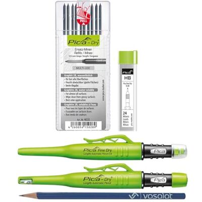 Set Pica - Crayon Fin Dry, Marqueur Profond, 10 Mines Multi-Usage, 24 Mines HB - Publicité Set Pica - Crayon Fin Dry, Marqueur Profond, 10 Mines Multi-Usage, 24 Mines HB - Publicité