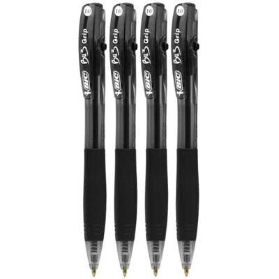 BIC Bu3 en 1 Stylo bille rétractable-Noir-Lot de 4 crayons - Publicité BIC Bu3 en 1 Stylo bille rétractable-Noir-Lot de 4 crayons - Publicité