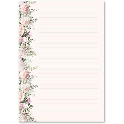 Paper-Media Lot de 100 feuilles de papier à lettre rose Format A4 (210 x 297 mm) 90 g/m² Roses - Publicité Paper-Media Lot de 100 feuilles de papier à lettre rose Format A4 (210 x 297 mm) 90 g/m² Roses - Publicité