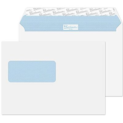 Blake Premium Office Lot de 50 enveloppes à fenêtre et patte autocollante Blanc Format C5 162 x 229 mm - Publicité Blake Premium Office Lot de 50 enveloppes à fenêtre et patte autocollante Blanc Format C5 162 x 229 mm - Publicité