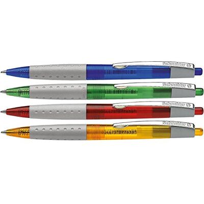 Schneider Loox Lot de 1 stylo à bille rétractable, encre bleue, couleurs assorties - Publicité Schneider Loox Lot de 1 stylo à bille rétractable, encre bleue, couleurs assorties - Publicité