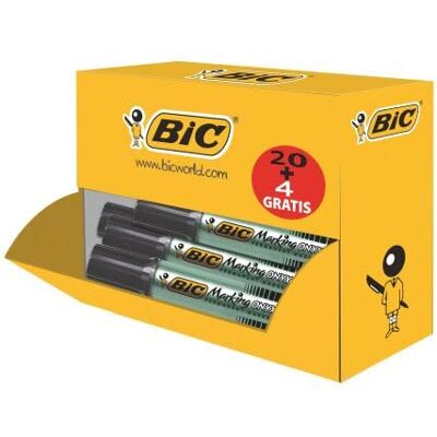 Marqueur Onyx Noir BIC - Pointe fine pour industriel - Publicité Marqueur Onyx Noir BIC - Pointe fine pour industriel - Publicité