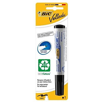 BIC Marqueur Velleda 1701 Blister de Feutre Effaçable à sec Noir - Publicité BIC Marqueur Velleda 1701 Blister de Feutre Effaçable à sec Noir - Publicité