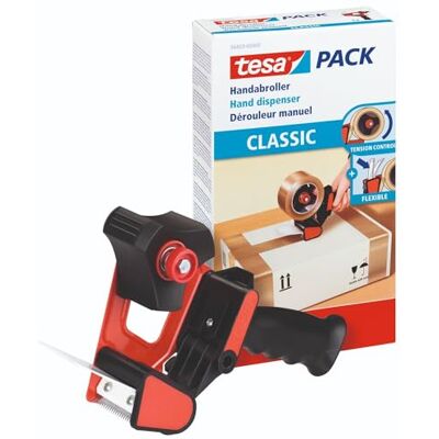 Tesa Dérouleur Manuel Classic – Dévidoir Universel pour le Déroulage de Rubans Adhésifs – Support en Métal Robuste – Pour Rubans d'une Largeur Jusqu'à 50 mm – Rouge et Noir - Publicité Tesa Dérouleur Manuel Classic – Dévidoir Universel pour le Déroulage de Rubans Adhésifs – Support en Métal Robuste – Pour Rubans d'une Largeur Jusqu'à 50 mm – Rouge et Noir - Publicité