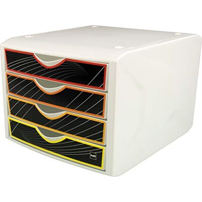 Helit H6129569 Boîte à tiroirs "the chameleon", 4 tiroirs, pour format A4, wild flower, 1 pièce - Publicité Helit H6129569 Boîte à tiroirs "the chameleon", 4 tiroirs, pour format A4, wild flower, 1 pièce - Publicité