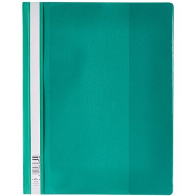 Durable 257905 Duraplus Lot de 25 Chemises à Lamelle A4 Vert - Publicité Durable 257905 Duraplus Lot de 25 Chemises à Lamelle A4 Vert - Publicité